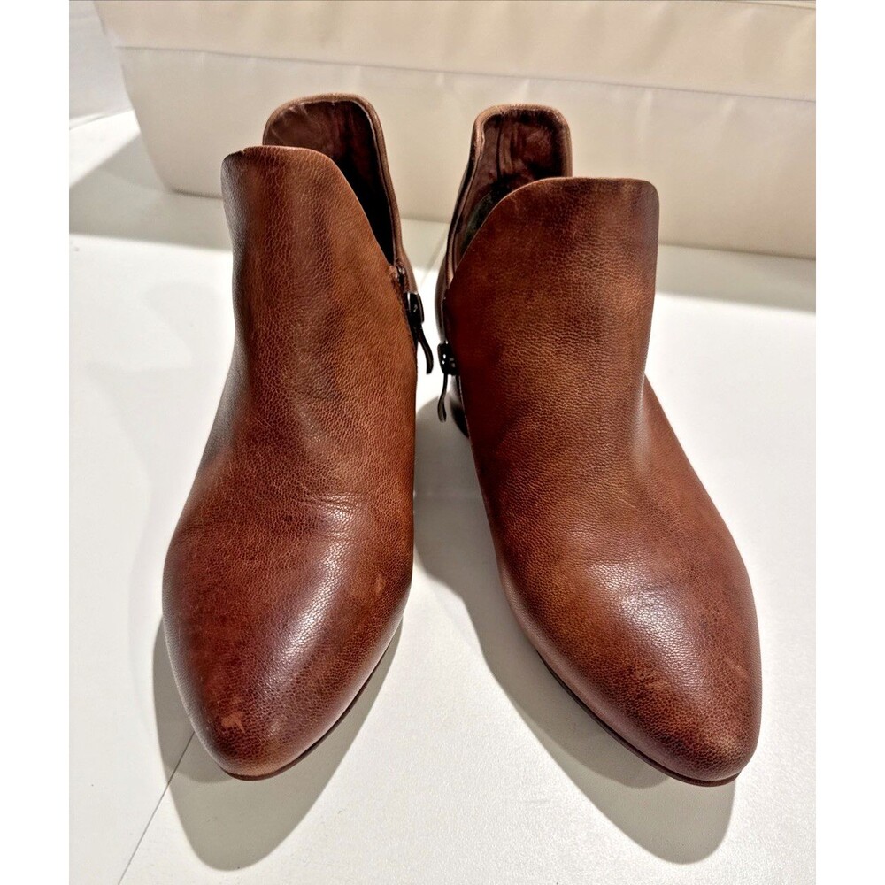 Antelope 252 Rey Size EU 37 (US 6.5-7 M) Women's Leather Booties Coffee Side Zip